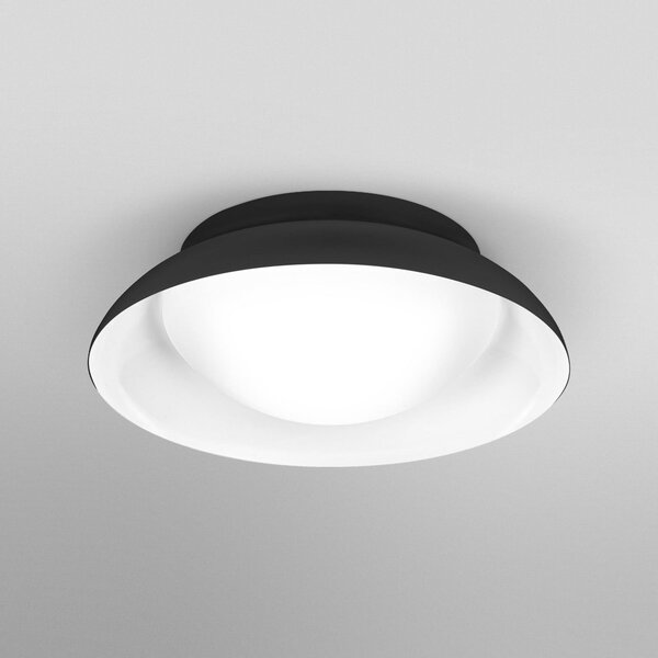 OSRAM Plafonieră ORBIS Milan, negru Ø 31 cm metal/sticlă, reglabil, Negru, Camera de zi / sufragerie, Metal, Modern