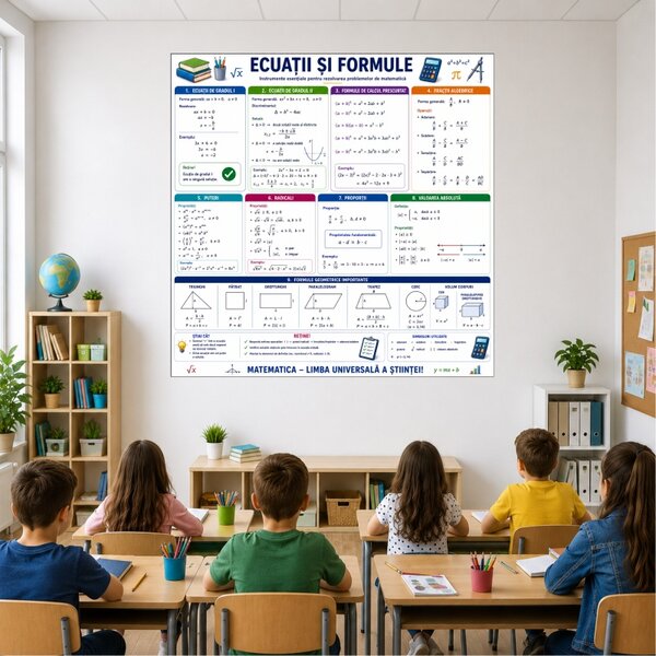 Plansa Educativa Ecuatii si formule matematice