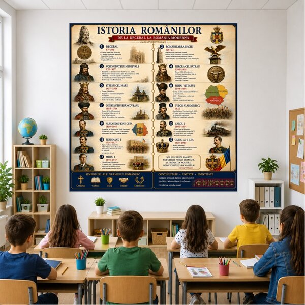 Plansa Educativa Istoria Romanilor