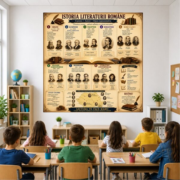 Plansa Educativa Istoria Literaturii Romane