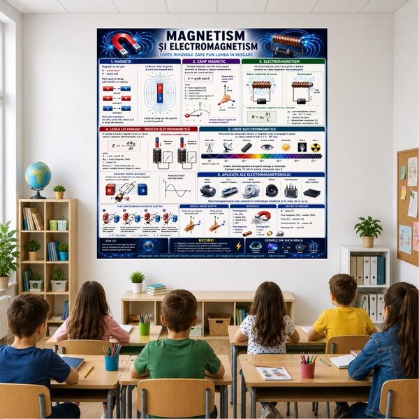 Plansa Educativa Magnetism si Electromagnetism
