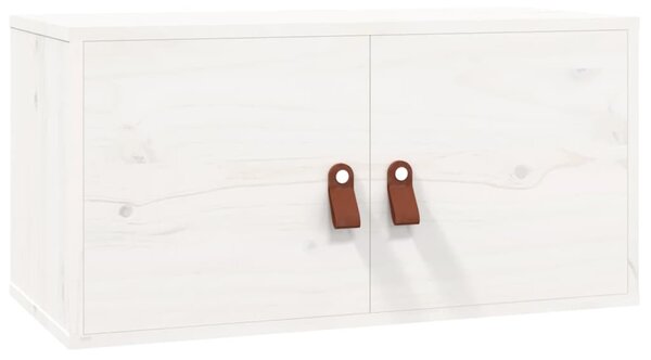 Dulap de perete, alb, 60x30x30 cm, lemn masiv de pin