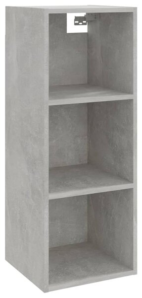 Dulap de perete, gri beton, 34,5x32,5x90 cm, lemn compozit