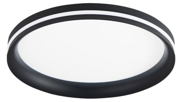 Fabas Luce Plafonieră LED Isy, negru, Ø 35 cm, metal, CCT, dimabilă, reglabil, Negru, Camera de zi / sufragerie, Metal, Modern