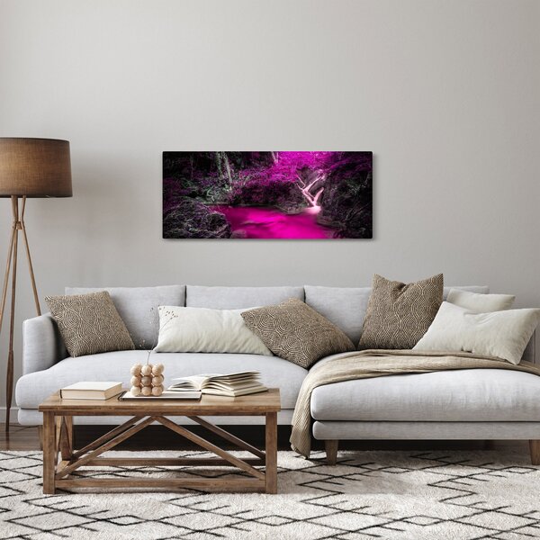 Tablou - Pădure roz (120x50 cm)
