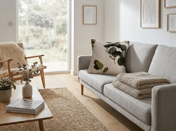 Husa de perna dubla fata DUO SENSE EUCALIA 45x45 cm microplus/flanel, colorat
