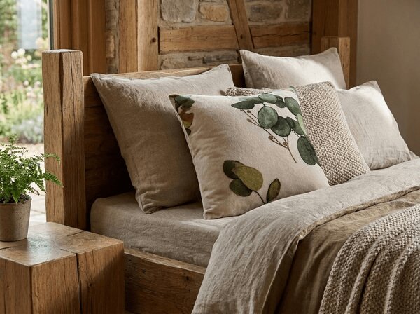 Husa de perna dubla fata DUO SENSE EUCALIA 45x45 cm microplus/flanel, colorat