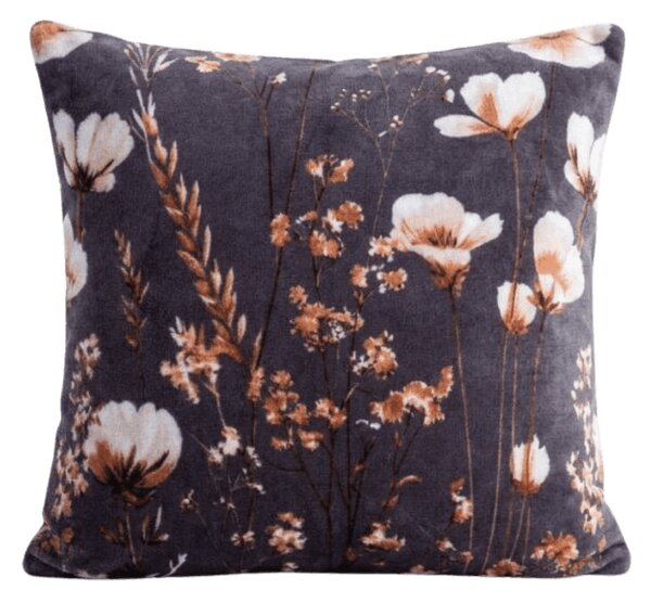 Fata de perna reversibila DUO SENSE ARVENA 45x45 cm microplus/flanel, gri inchis