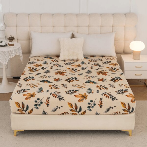 Cearsaf Cocolino microplus cu elastic AUTUMNA 160x200 cm crem