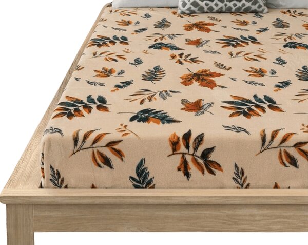 Cearsaf Cocolino microplus cu elastic AUTUMNA 160x200 cm crem