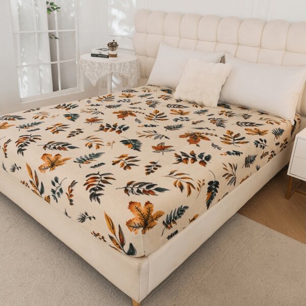 Cearsaf Cocolino microplus cu elastic AUTUMNA 160x200 cm crem