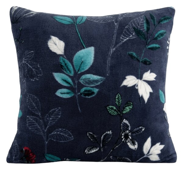 Fata de perna dubla fata DUO SENSE NOCTIFLORA 45x45 cm Cocolino/flanel, albastru inchis