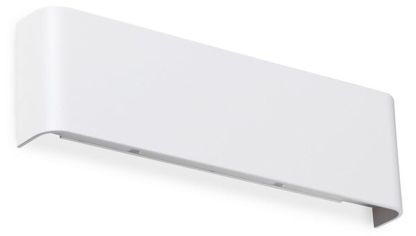 IDEAL LUX Aplică de perete Delta, albă, lățime 30 cm, 3.000 K, Alb, Camera de zi / sufragerie, Aluminiu, Modern, Perete unghiular