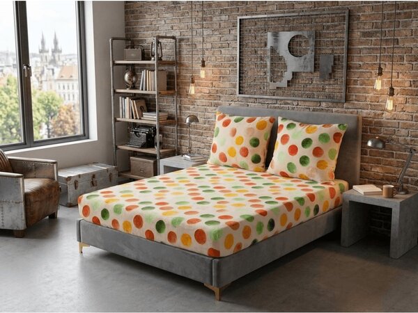 Cearsaf Cocolino microplus cu elastic DOTTELA 90x200 cm colorat