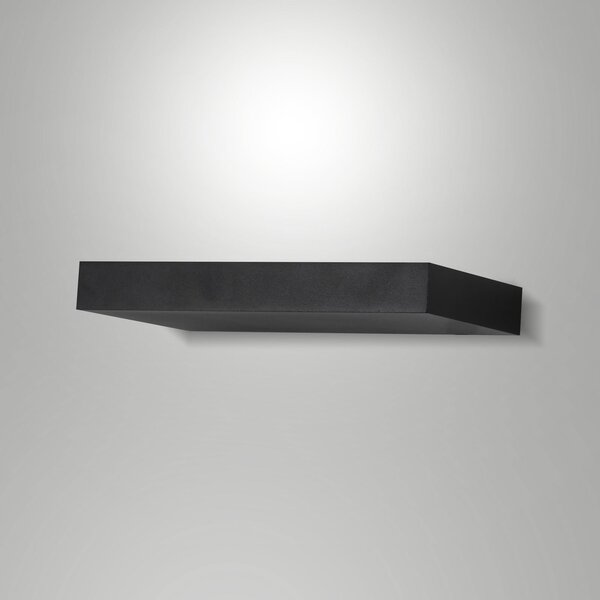 Fabas Luce Aplică de perete LED Guia, negru, metal, 24 cm lățime, Negru, Camera de zi / sufragerie, Metal, Modern, Priză de perete top