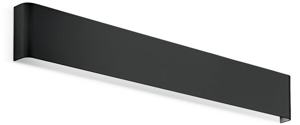 IDEAL LUX Aplică de perete LED Delta, negru, lățime 61 cm, 3.000 K, Negru, Camera de zi / sufragerie, Aluminiu, Modern, Perete unghiular