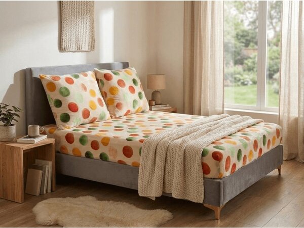 Cearsaf Cocolino microplus cu elastic DOTTELA 90x200 cm colorat