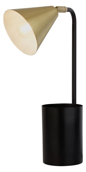 Searchlight Lampa de masă Rivan, negru/auriu, metal, 41 cm, E14, Negru, Camera de zi / sufragerie, Metal, Modern