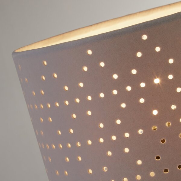 Searchlight Lampa de masă Taave, gri/negru, textil, metal, 27 cm, E14, Gri, Camera de zi / sufragerie, Țesătură / Textil, Modern