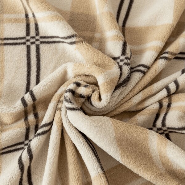 Cearsaf Cocolino microplus cu elastic PLAID 160x200 cm crem