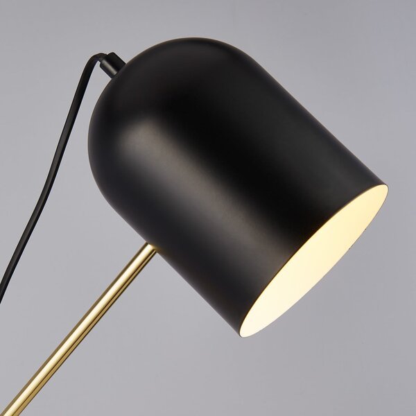 Searchlight Lampadar Zaliha, negru/auriu, metal, 120 cm, E27, Negru, Camera de zi / sufragerie, Metal, Modern