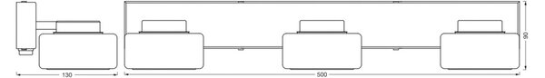 OSRAM LED aplică de perete ORBIS FLAME, negru, 3 becuri, CCT IP44, Negru, Baie, Metal, Modern