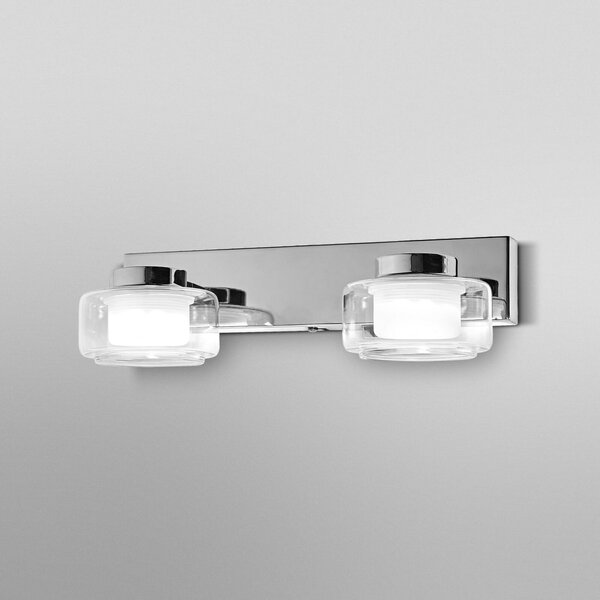 OSRAM LED aplică de perete ORBIS FLAME, crom, 2 becuri, CCT, IP44, Metalic, Baie, Metal, Modern