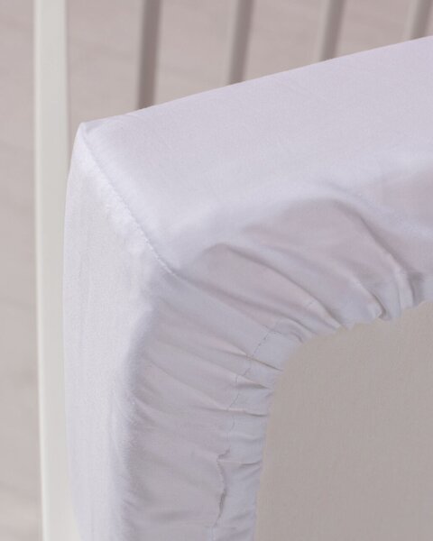 Cearșaf cu elastic 60 × 120 cm culoare alb Țesătură cu model