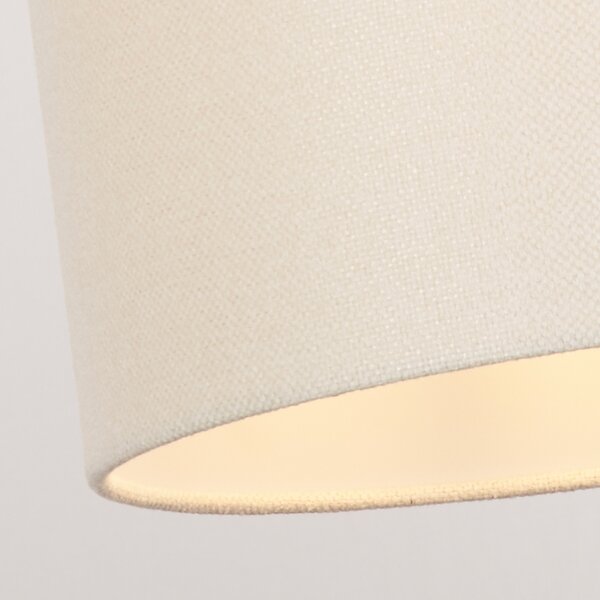 Searchlight Lampă suspendată Rayna, Ø 30 cm, alb, in, E27, reglabil, Bej, Camera de zi / sufragerie, Țesătură / Textil, Scandinavă
