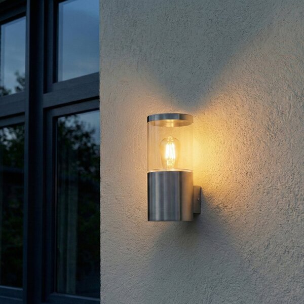 OSRAM Aplică de exterior ENDURA CLASSIC EBRO, oțel inoxidabil, IP44, reglabil, Metalic, Oțel inoxidabil, Modern