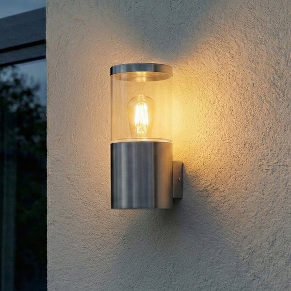 OSRAM Aplică de exterior ENDURA CLASSIC EBRO, oțel inoxidabil, IP44, reglabil, Metalic, Oțel inoxidabil, Modern