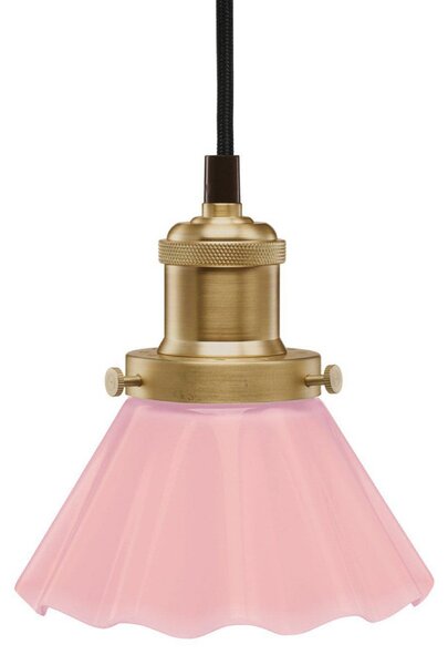 PR Home Lampă suspendată August, Ø 15 cm, roz, cu ștecher, Roz / Rosé, Camera de zi / sufragerie, Sticlă