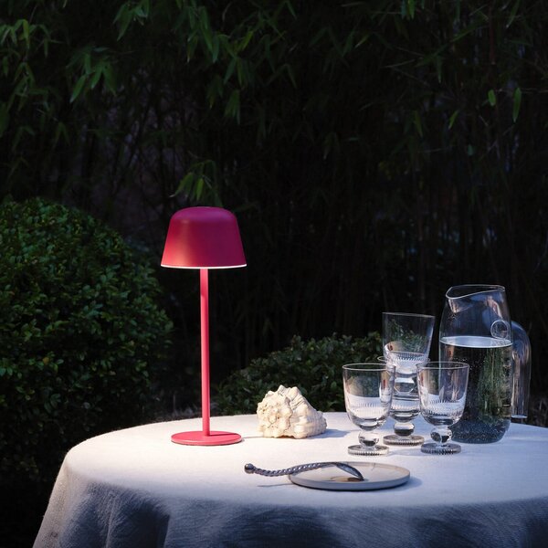 OSRAM Lampa de masă cu baterie LED ENDURA STYLE magenta 30 cm IP44 CCT, reglabil, Roz / Rosé, Aluminiu, Modern