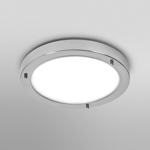 OSRAM Plafonieră BATHROOM, crom, Ø 31 cm, metal/sticlă IP44, reglabil, Metalic, Baie, Metal, Modern