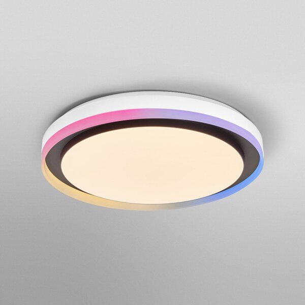 OSRAM SMART+ plafonieră WiFi ORBIS ZEST negru 50 cm RGBCCT, reglabil, Negru, Camera de zi / sufragerie, Metal, Modern