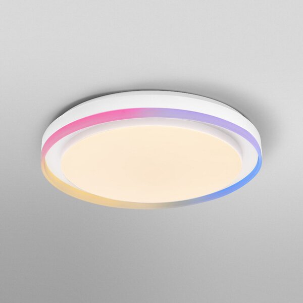 OSRAM SMART+ plafonieră WiFi ORBIS ZEST, albă 50 cm RGB CCT, reglabil, Alb, Camera de zi / sufragerie, Metal, Modern