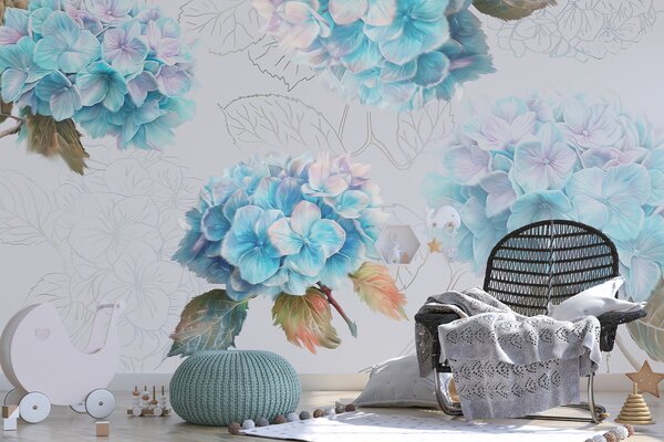 Fototapet Flori delicate în nuanțe delicate, Fototapet natură, Fototapet populare, w07942v4 - Tapeko.ro