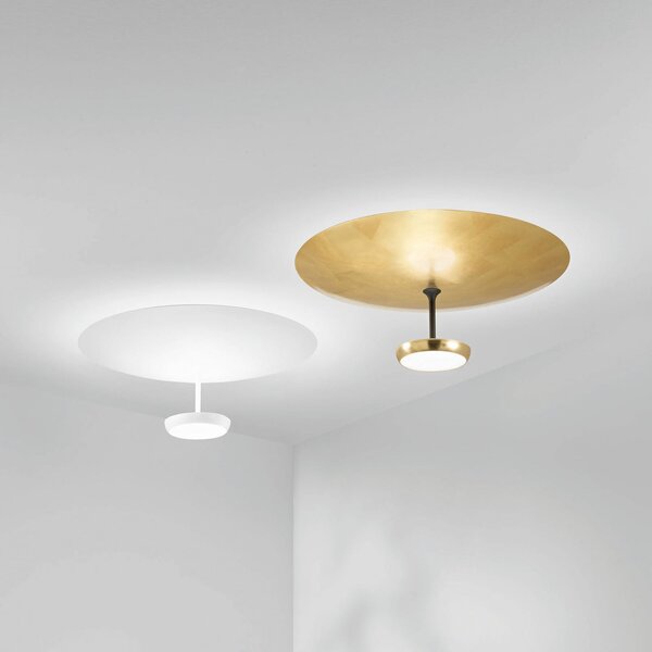 Fabas Luce Plafonieră LED Yuko, alb, metal, 23 cm înălțime, dimabilă, reglabil, Alb, Camera de zi / sufragerie, Metal, Modern