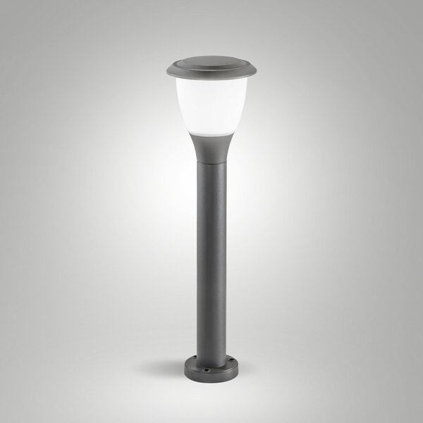 Fabas Luce Bornă luminoasă Thiago, 60 cm, gri închis, metal, E27, IP65, reglabil, Negru, Aluminiu, Modern