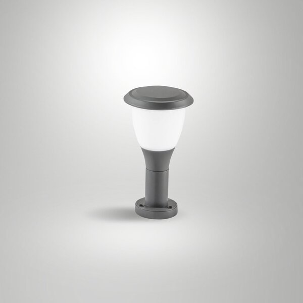 Fabas Luce Lampă cu soclu Thiago, 30 cm, gri închis, metal, E27, IP65, reglabil, Negru, Aluminiu, Modern