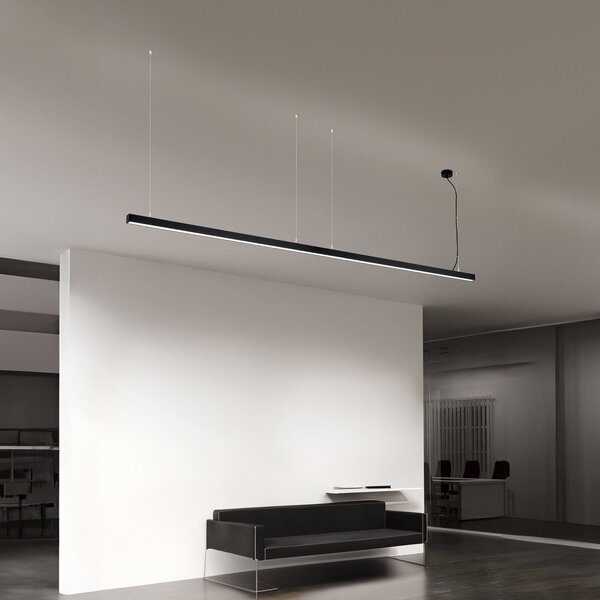 ORION Plafonieră LED Bounce, negru, lungime 113 cm, CCT, aluminiu, Negru, Camera de zi / sufragerie, Aluminiu, Modern