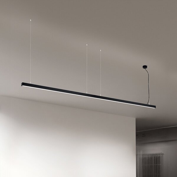 ORION Plafonieră LED Bounce, negru, lungime 113 cm, CCT, aluminiu, Negru, Camera de zi / sufragerie, Aluminiu, Modern