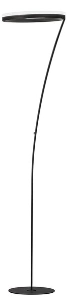 FISCHER & HONSEL Lampadar LED Sirko, negru nisip, înălțime 177 cm, metal, CCT, reglabil, Negru, Camera de zi / sufragerie, Metal, Modern