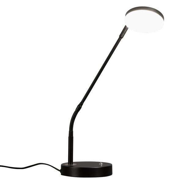 FISCHER & HONSEL Lampa de masă LED Sorento, negru nisip, înălțime 48 cm, CCT dimabil, reglabil, Negru, Camera de zi / sufragerie, Metal, Modern