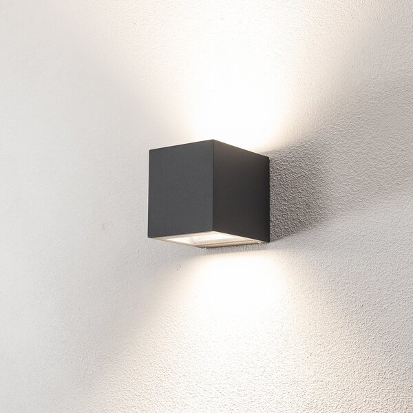 BEGA Bega LED lampă de perete pentru exterior 24719 K3, grafit, sus/jos,, Gri, Aluminiu, Modern, Priză de perete sus / jos