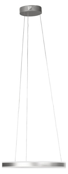 FISCHER & HONSEL Lampă suspendată LED Sirko, Ø 50 cm, culoare nichel, metal, CCT, reglabil, Metalic, Camera de zi / sufragerie, Metal, Modern
