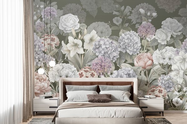 Fototapet Flori delicate în nuanțe delicate, Fototapet natură, Fototapet populare, w08140v4 - Tapeko.ro
