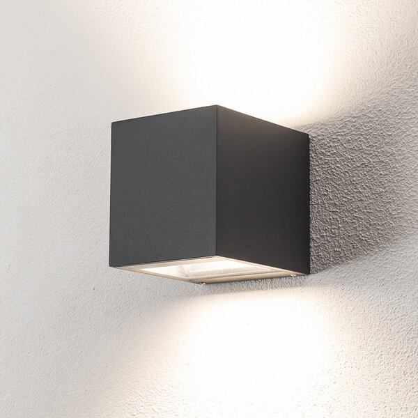 BEGA Bega LED lampă de perete pentru exterior 24719 K3, grafit, sus/jos,, Gri, Aluminiu, Modern, Priză de perete sus / jos
