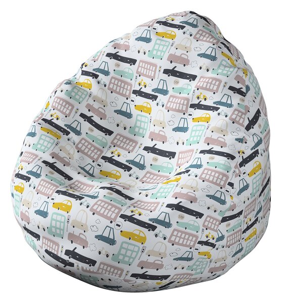 Fotoliu Beanbag culoare bej Țesătură cu model