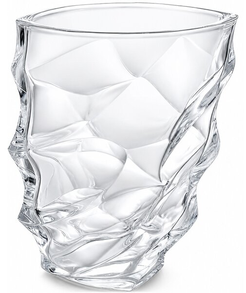 Vaza decorativa eleganta Pufo Fancy din sticla pentru flori si aranjamente, 18 cm- design modern pentru living si decor interior